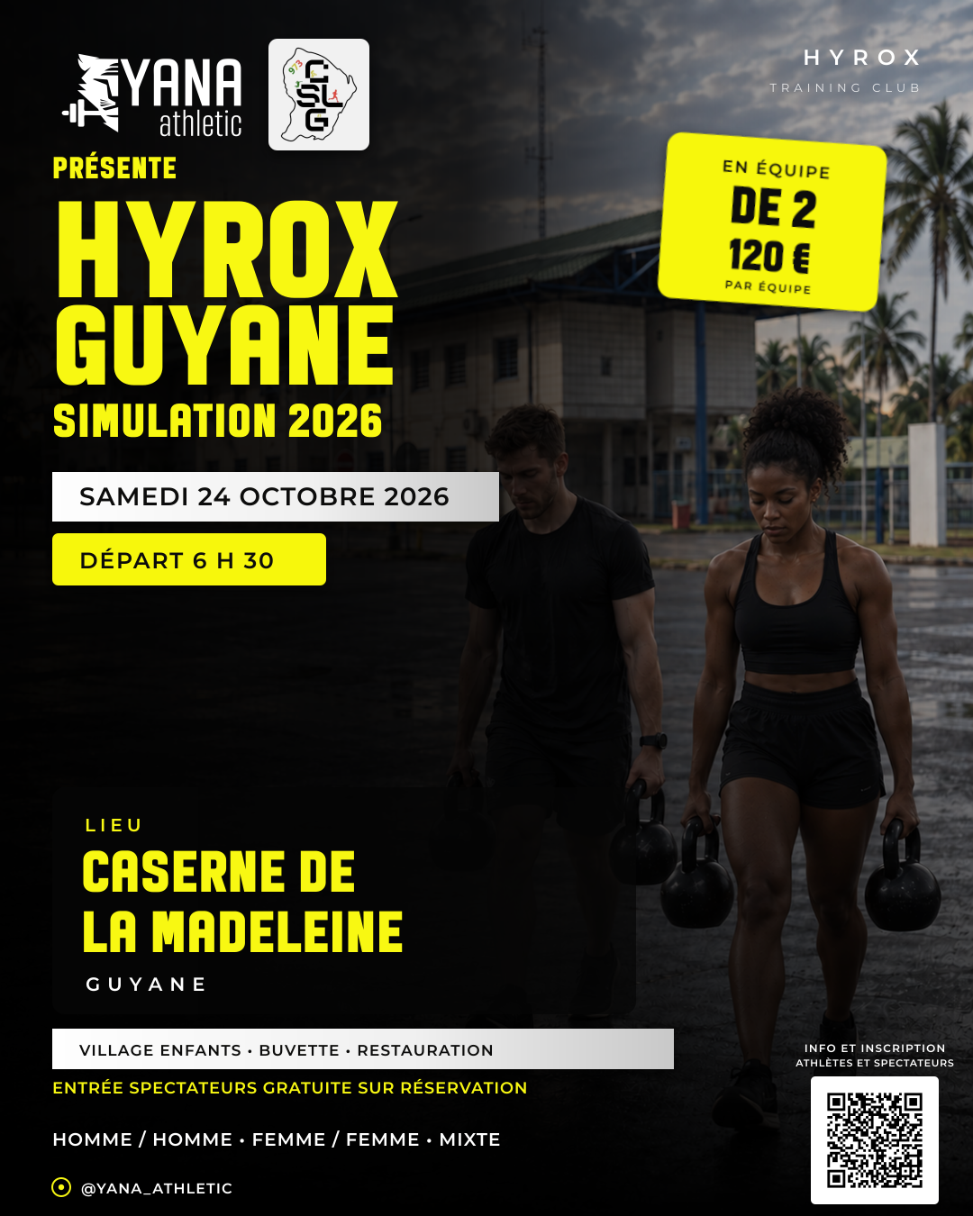 Affiche officielle HYROX GUYANE SIMULATION 2026